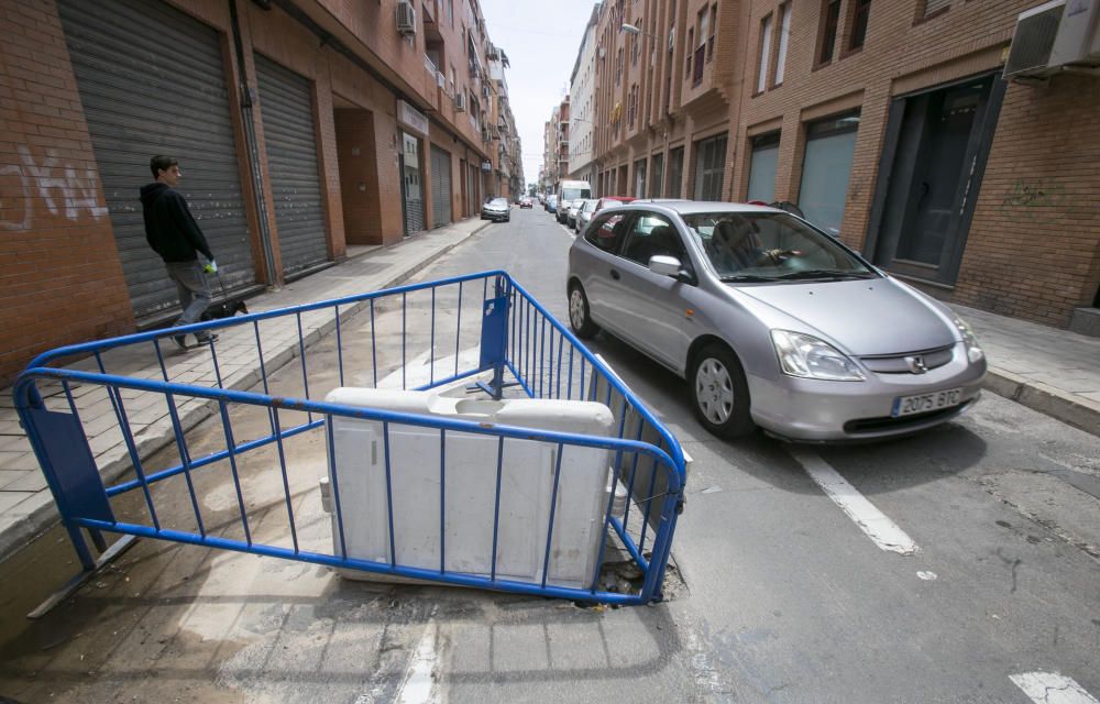 Agujeros en las calles de Alicante