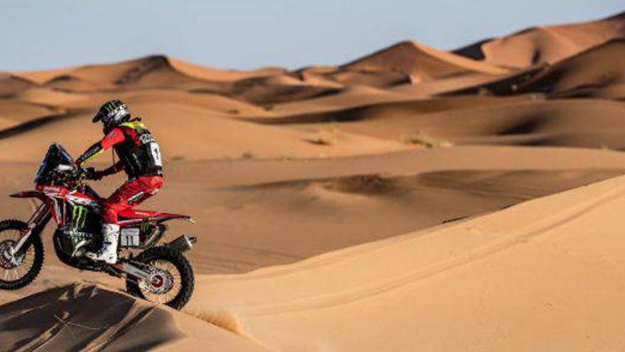 Joan Barreda, en el Rally de Marruecos