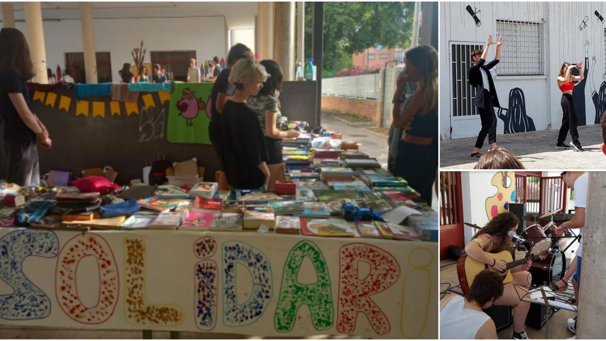 Varias imágenes del festival solidario de los alumnos y alumnas del instituto Sos Baynat