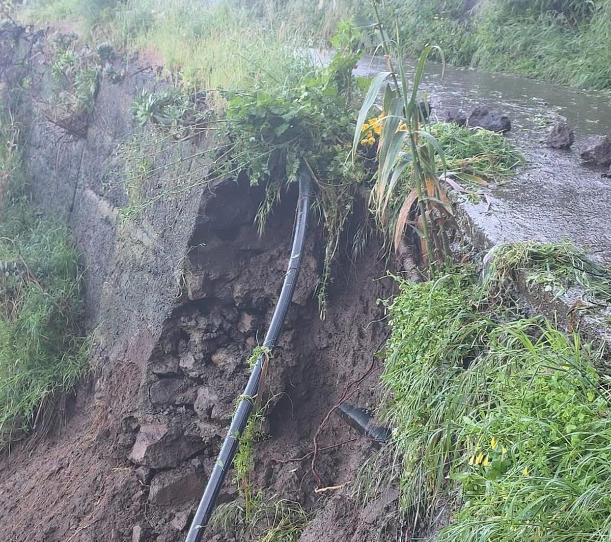 Desprendimiento en la Vega de San Mateo.