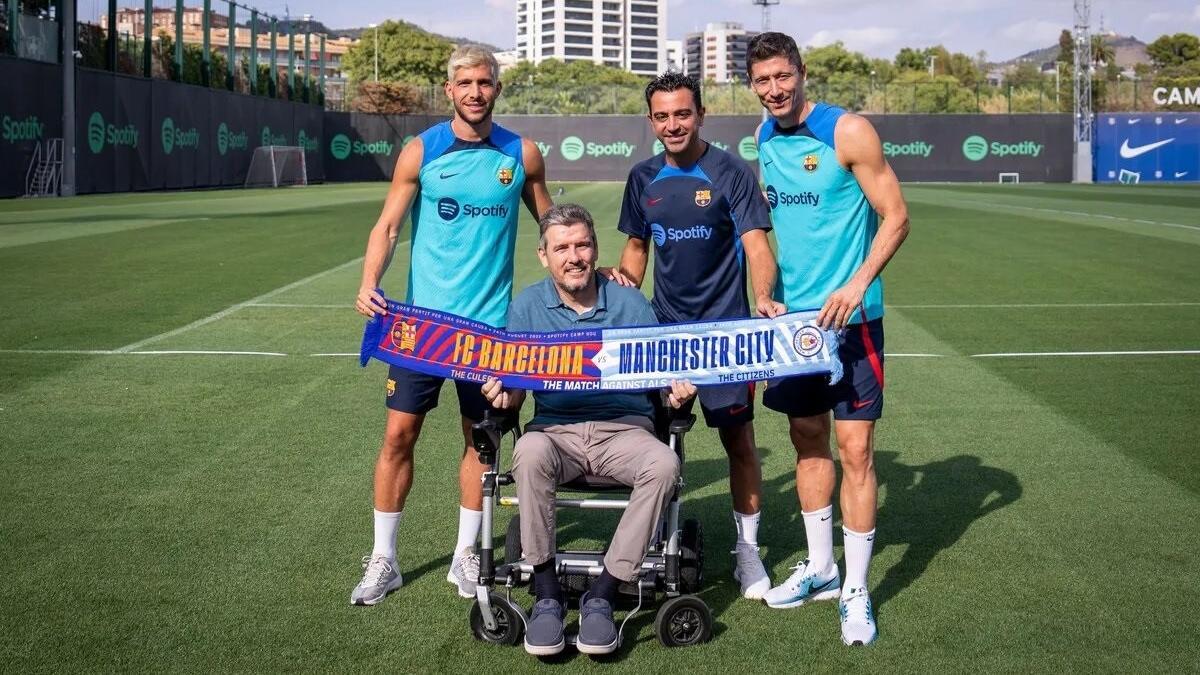 Juan Carlos Unzué en una visita al FC Barcelona, equipo en el que jugó y del que fue entrenador.