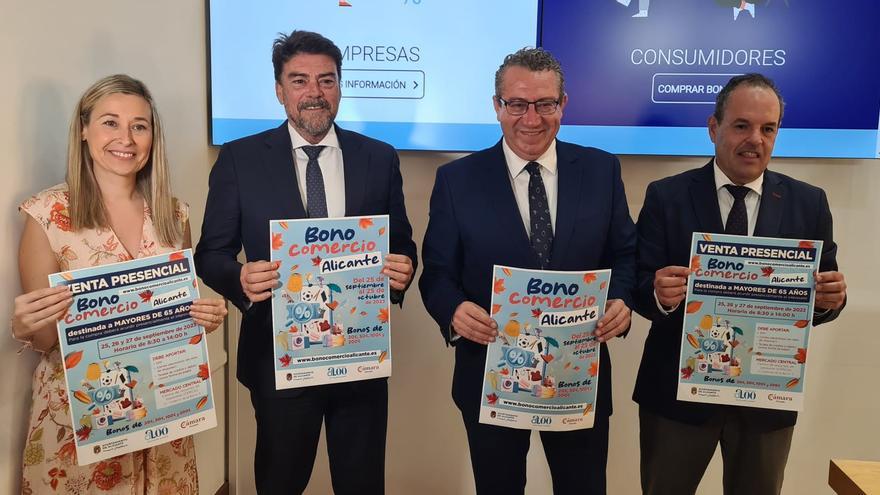 El Bono Comercio de Alicante sale a la venta este lunes de forma presencial para mayores de 65 años