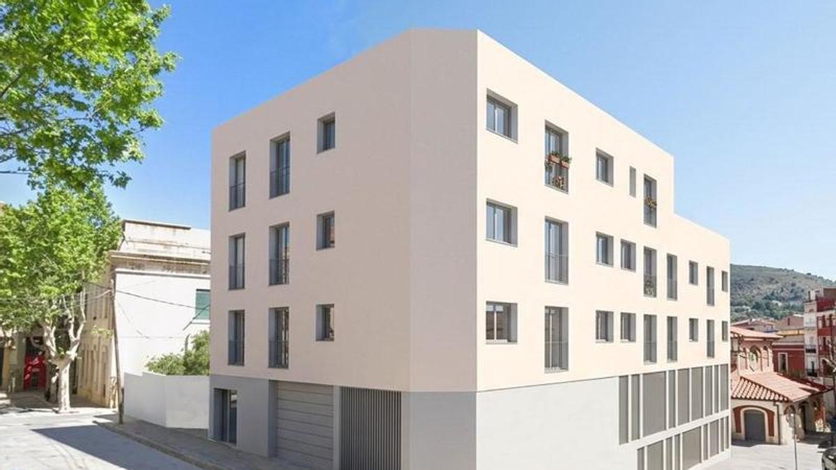L'edifici que es projecta al solar de l'antiga residència de maquinistes