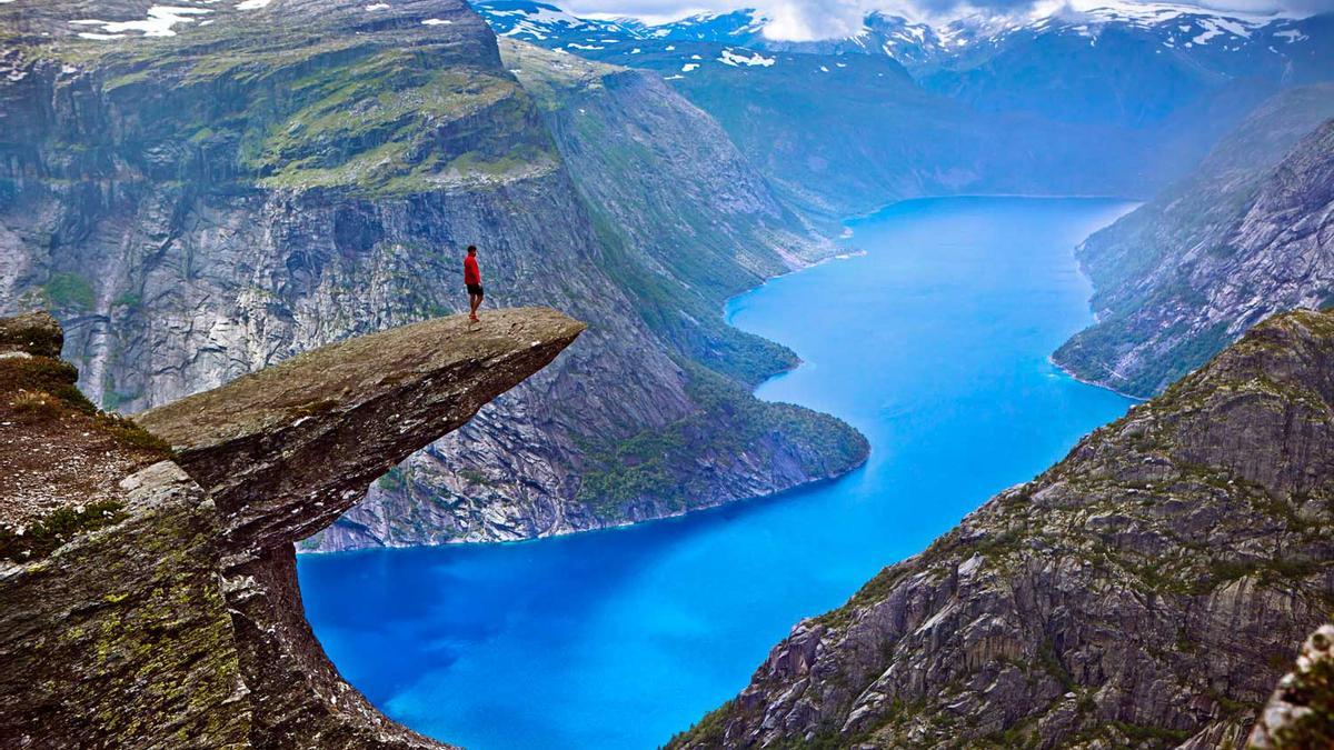 Trolltunga, noruega, fiordo