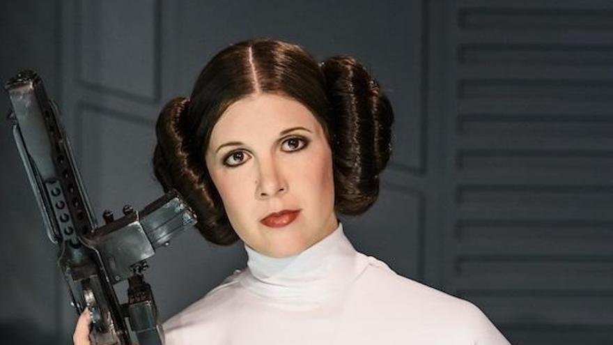 Carrie Fisher como la princesa Leia.