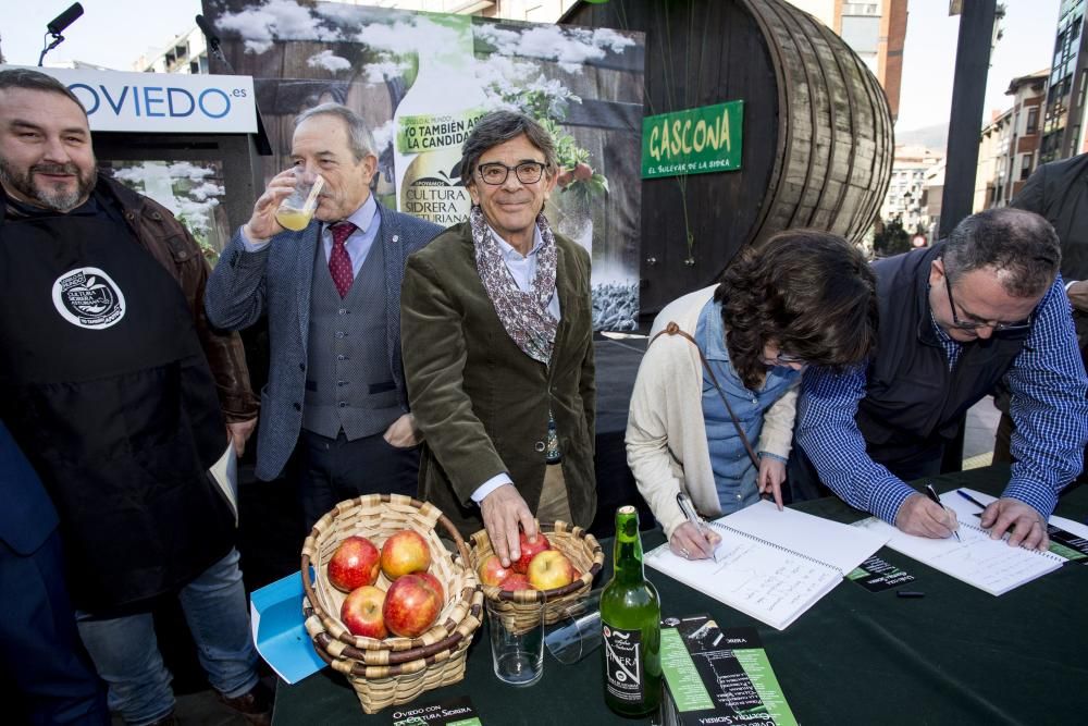 Oviedo apoya desde Gascona la candidatura sidrera ante la UNESCO