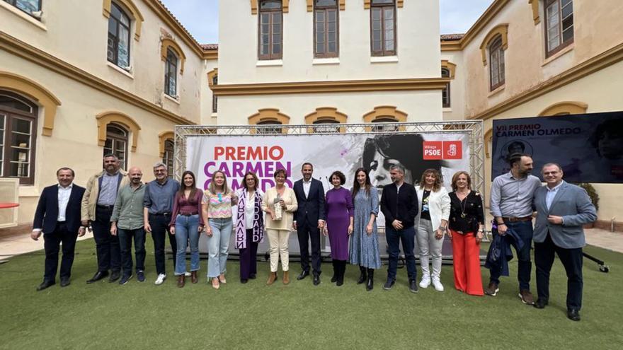 Entrega del premio Carmen Olmedo, ayer.