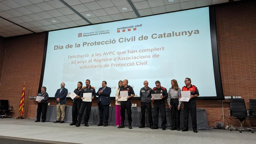 Reconeixen quatre Associacions de Voluntaris de Protecció Civil gironines pels seus 10 anys