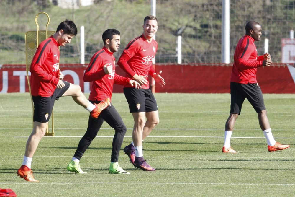 Entrenamiento del Sporting.