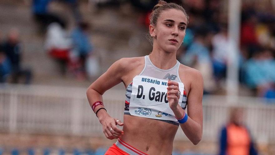 Daniela García, durante una carrera de este año