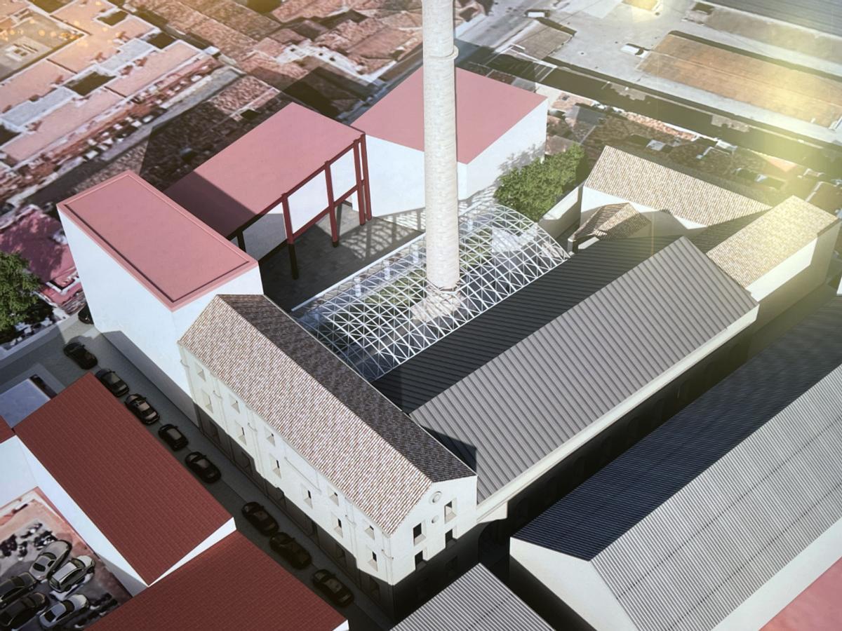Una imagen del futuro equipamiento cultural que se construirá en la antigua fábrica Fiat Lux, que entra en el catálogo de edificios protegidos.