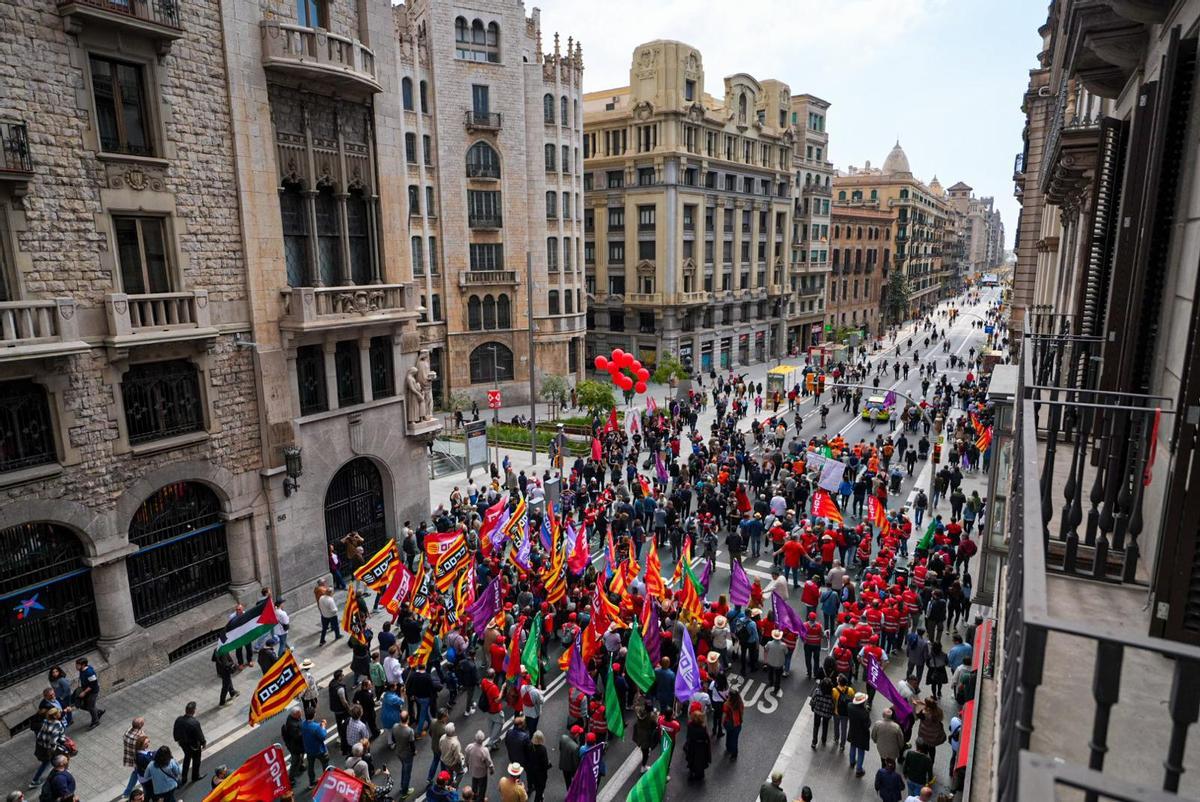 Celebración del 1 de Mayo en Barcelona