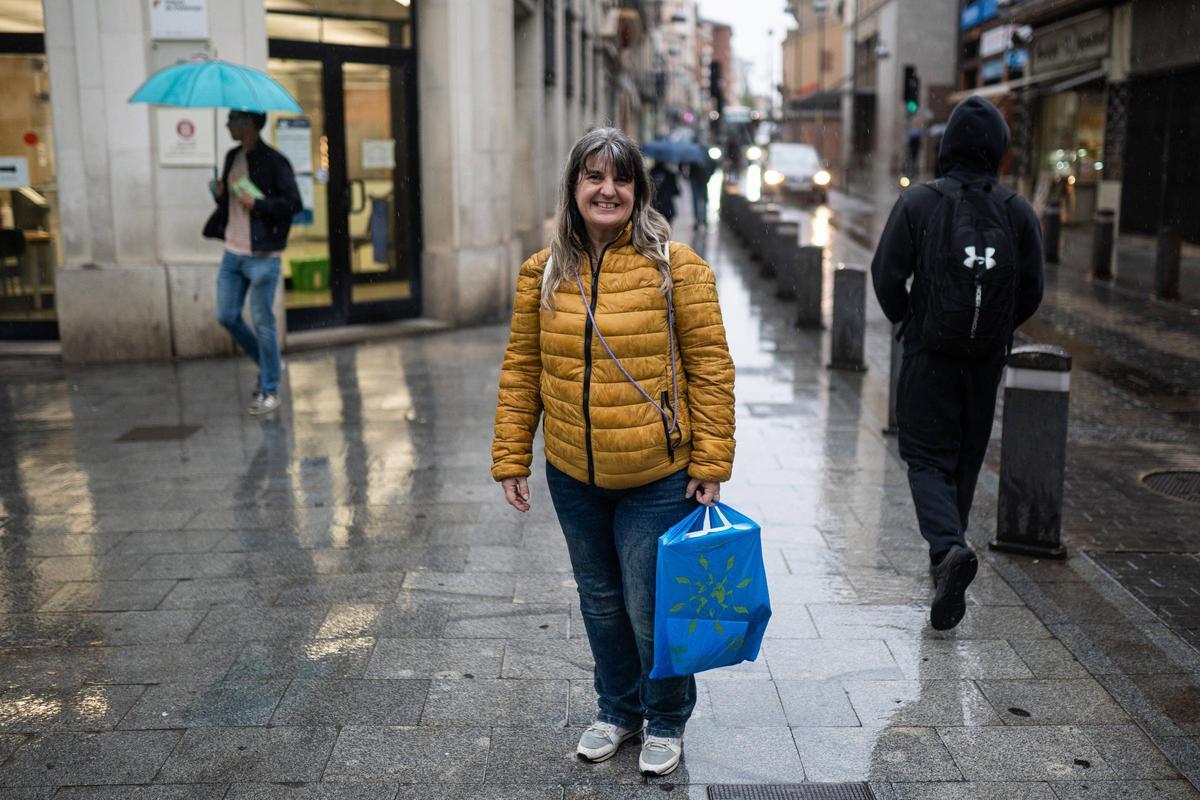 Ludivina Garrido, vecina de Bufalà, se muestra en contra de la peatonalización de Francesc Layret