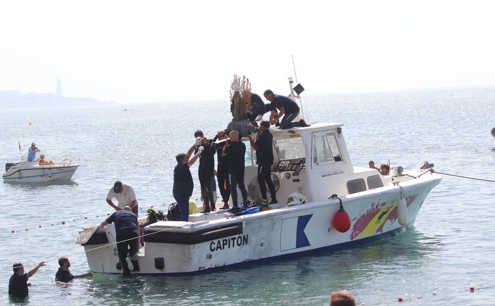 Virgen del Carmen de los submarinistas en La Malagueta