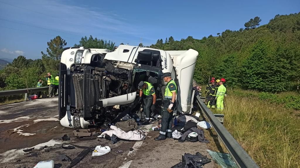 Las imágenes del trágico accidente de Valdeorras