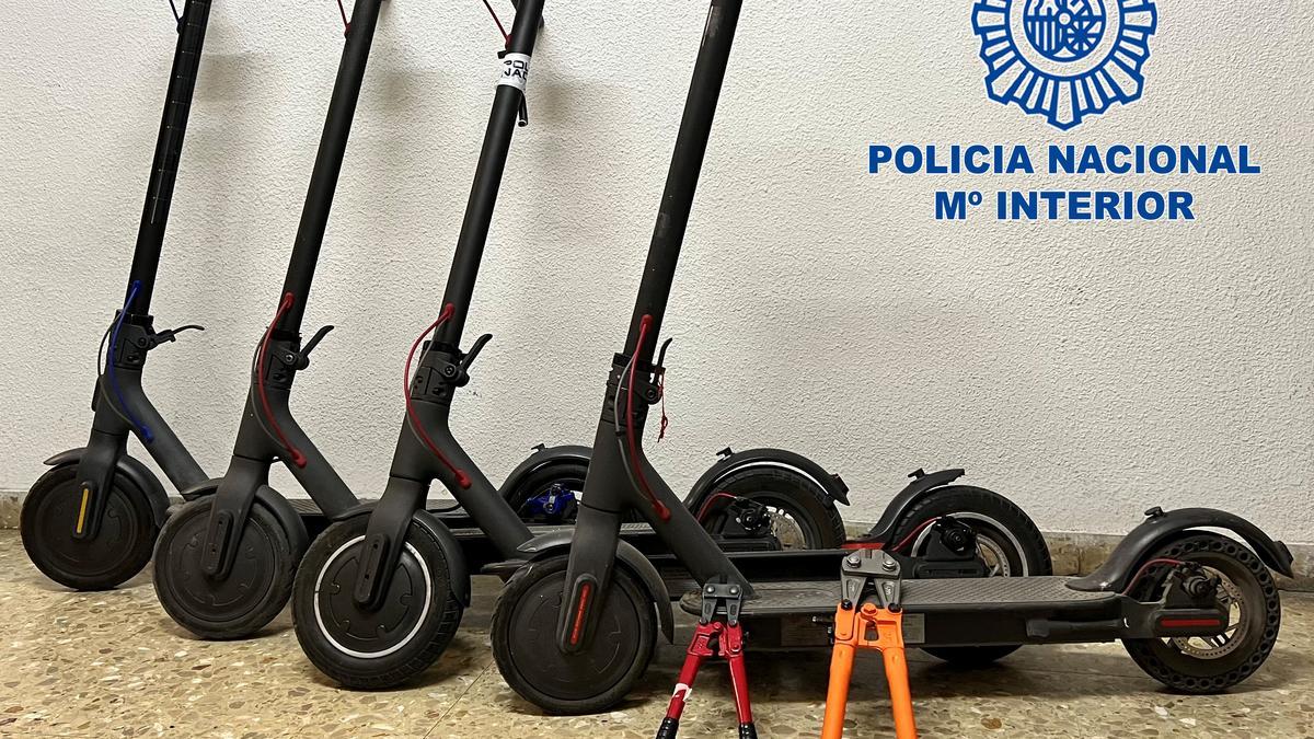 Detenidas ocho personas por el robo de varios patinetes eléctricos en  Benidorm