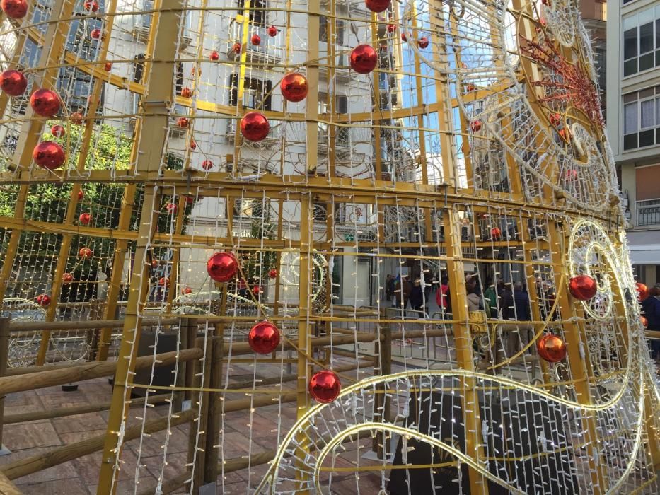 Luces de Navidad en el Centro de Málaga.