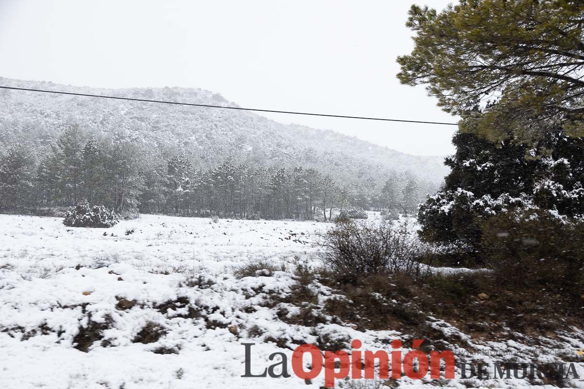 Continúa la nevada en las zonas altas de la comarca del Noroeste