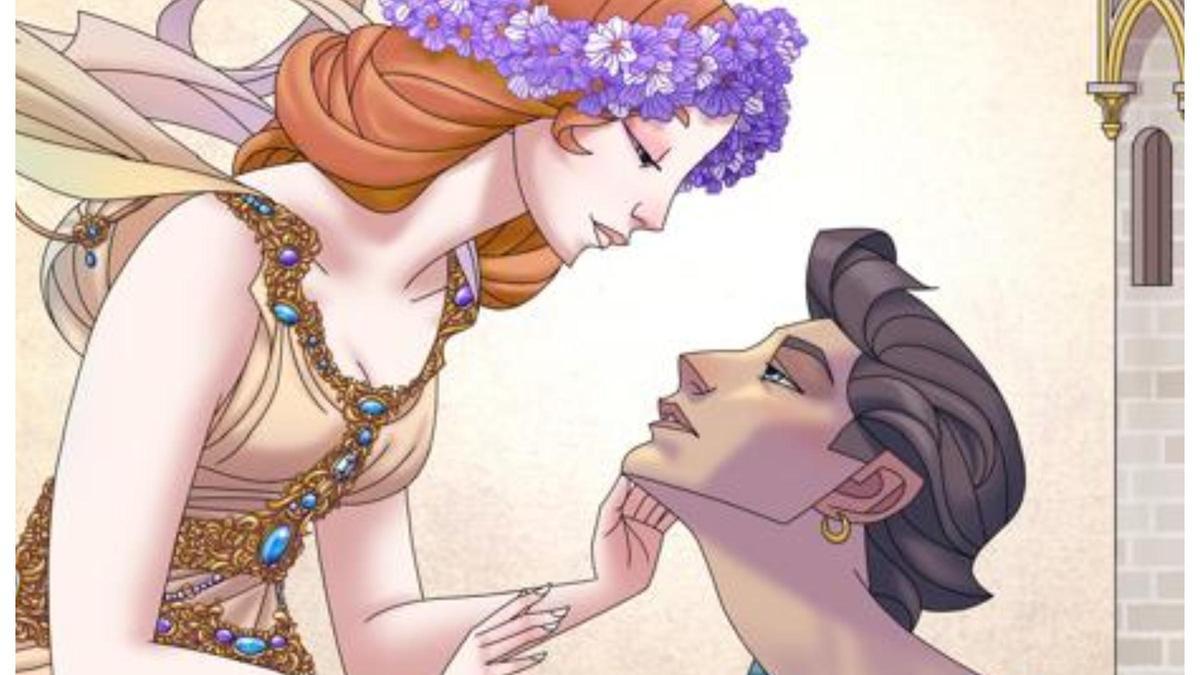 Detalle del remate con las alegorías a Eirene y Shalom