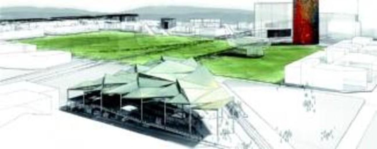 Una imatge virtual dels nous Encants, que es construiran al Bosquet de Glòries.