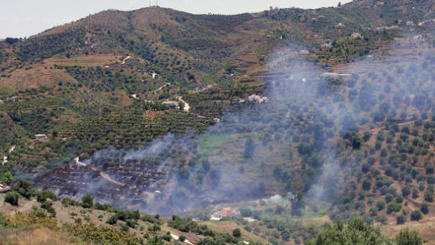 Una vista superior del fuego.