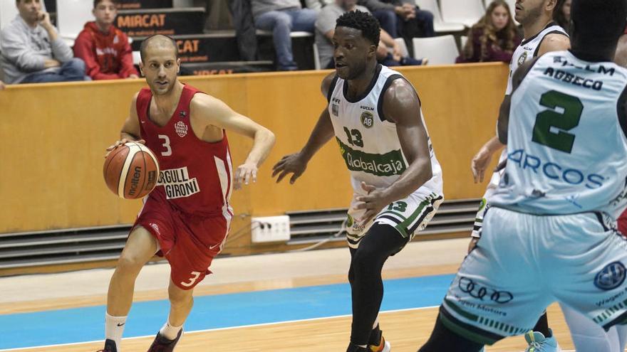 Albert Sàbat, en el partit de dissabte a Fontajau contra l&#039;Albacete