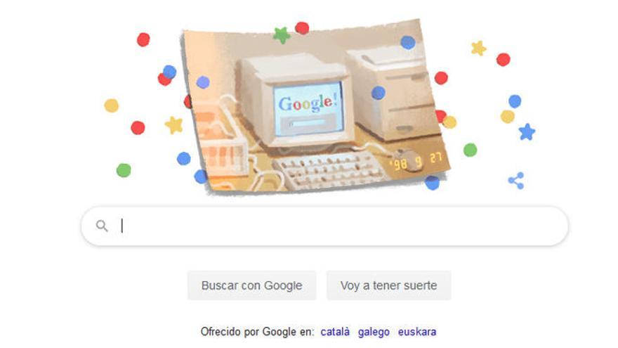 Google celebra el 21º aniversario de su nacimiento.