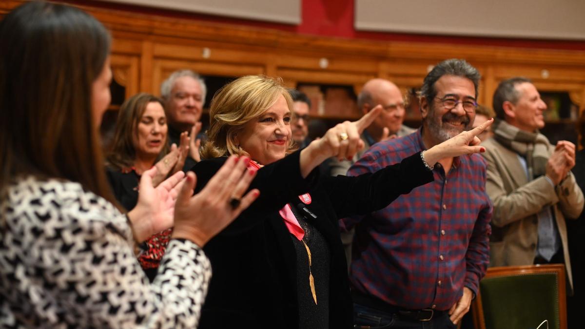 Rosa Bolea, tras ganar en las urnas y convertirse en la primera mujer rectora de la Universidad de Zaragoza.