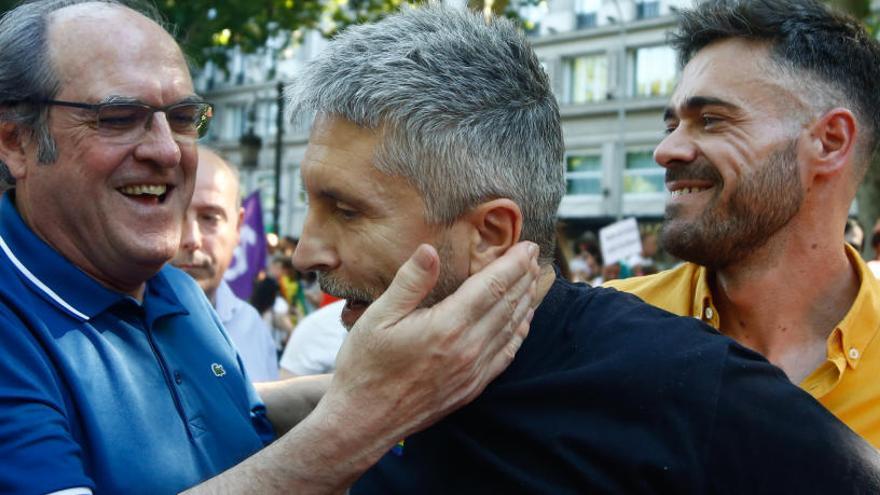 Grande-Marlaska, en la manifestación del Orgullo 2019.