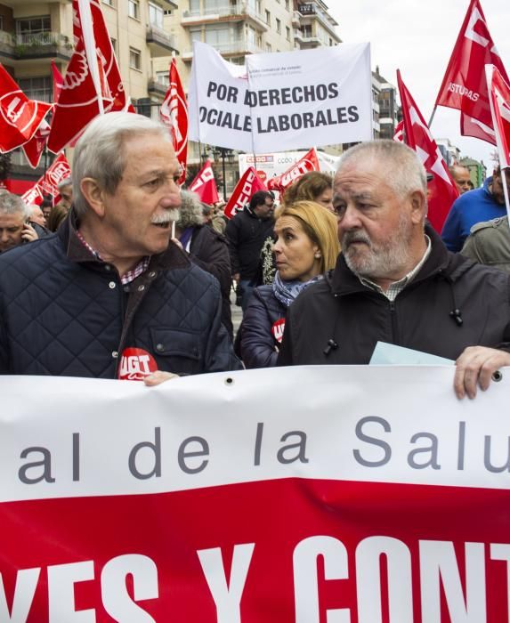 Manifestación de los sindeicatos contra la siniestralidad laboral