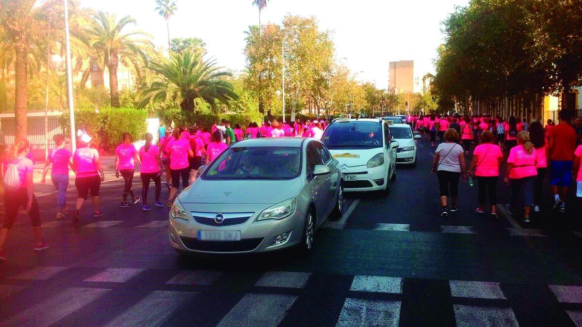 Centenares de participantes decidieron realizar el recorrido por su cuenta pese al anuncio de cancelación del evento. / Efe