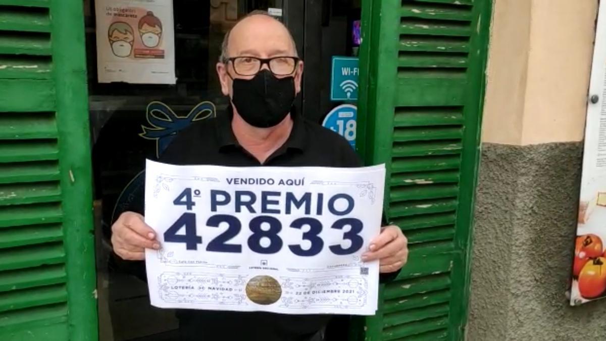 El bar Can Patilla de Capdepera vende un pellizco de 8.000 euros, correspondiente a dos décimos de la Lotería de Navidad