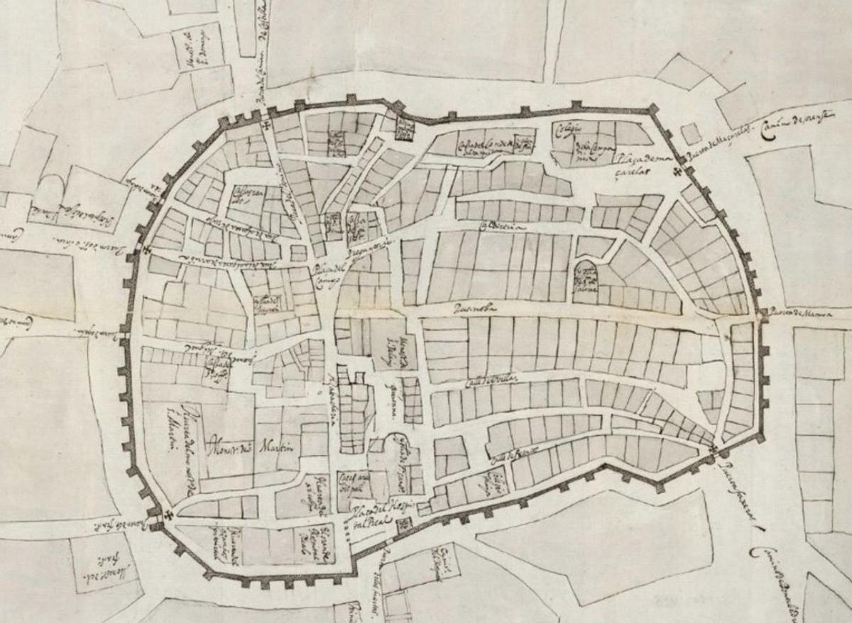 Plano de Santiago de Compostela en 1595 (Archivo General de Simancas) / Ministerio de cultura