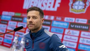 El entrenador del Bayer Leverkusen, Xabi Alonso