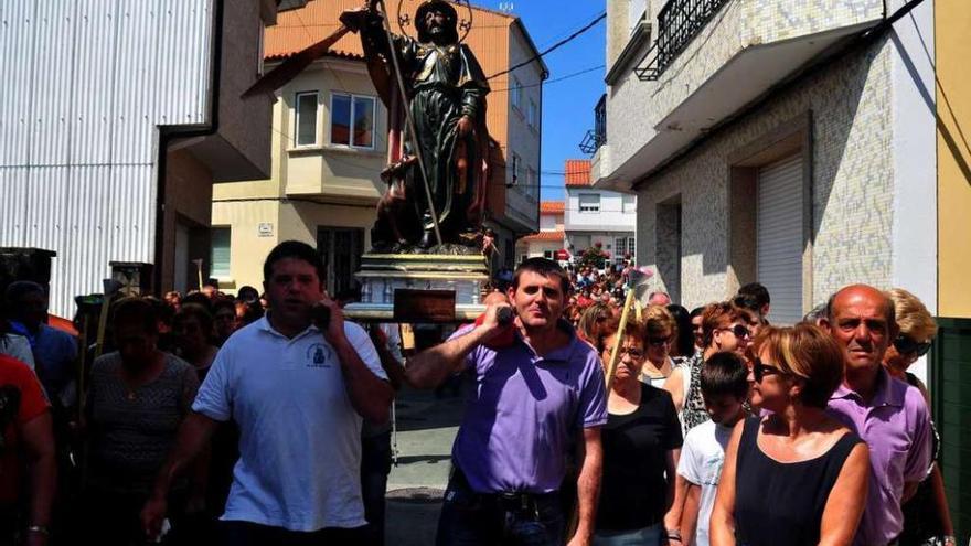 Grupo de gaitas que participó en la procesión..