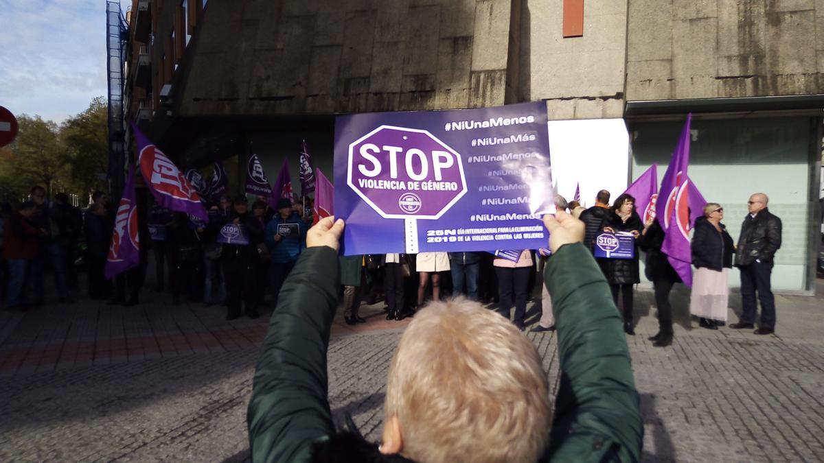 Una concentración contra la violencia de género.