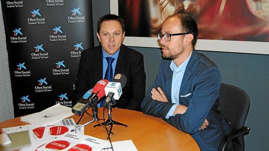 David Font i Jordi Porta en la presentació del certamen, ahir