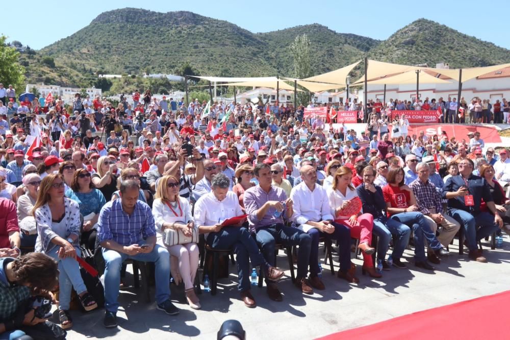 Pedro Sánchez, con los militantes en Cártama