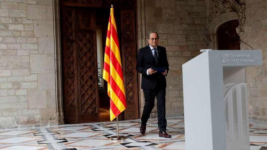Joaquim Torra se dispone a anunciar el anticipo electoral en Cataluña. // Reuters