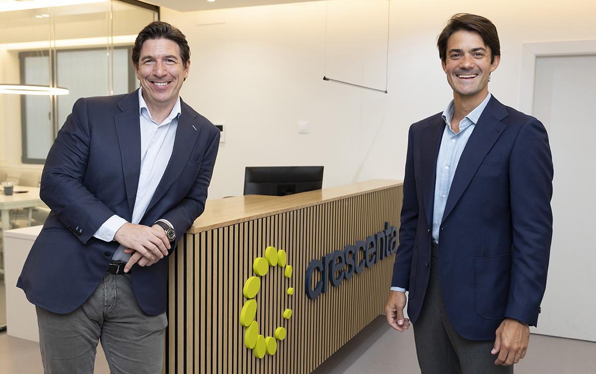 Eduardo Navarro (izda.), presidente y cofundador de Crescenta, y Ramiro Iglesias (drcha.), CEO y cofundador de Crescenta