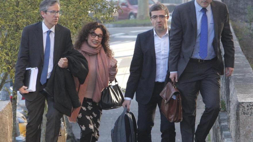 Llegada a los juzgados, en 2017, de Félix Rubial y Carolina González-Criado.