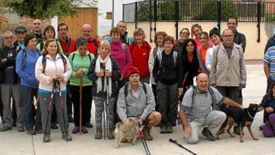 Una quarantena de persones participen a la caminada de la Fira de la Vinyala