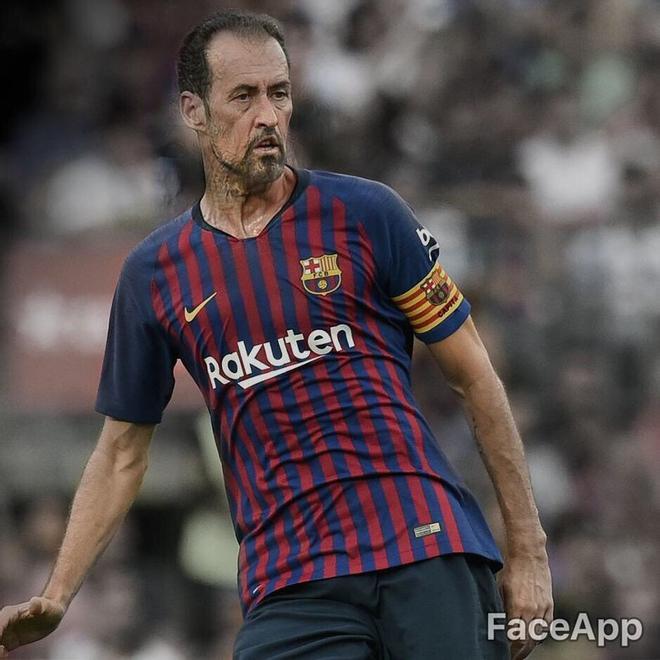 Así serán los jugadores del FC Barcelona de viejos, según Faceapp