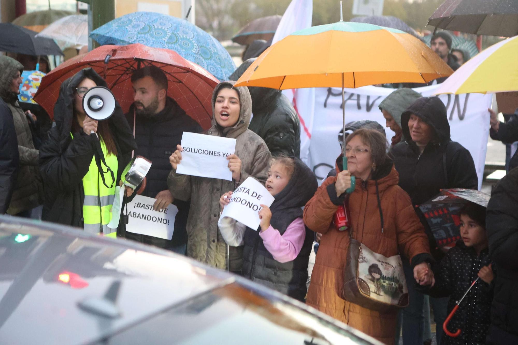 Protesta en O Temple pidiendo más pistas y parques