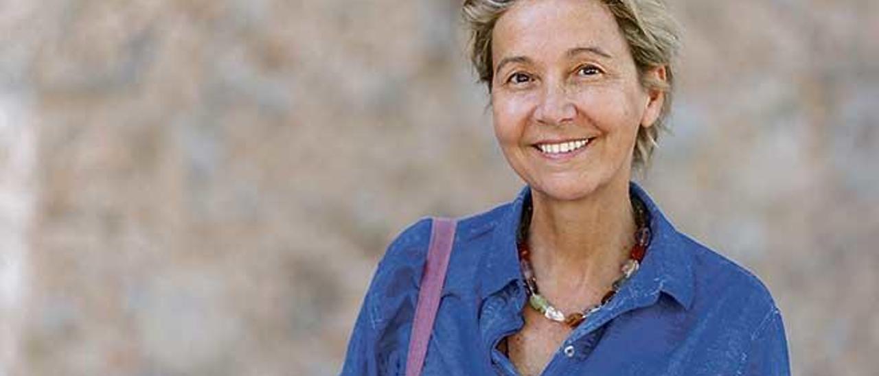 Marta Moriarty, ayer, frente al claustro de Santo Domingo de Pollença.