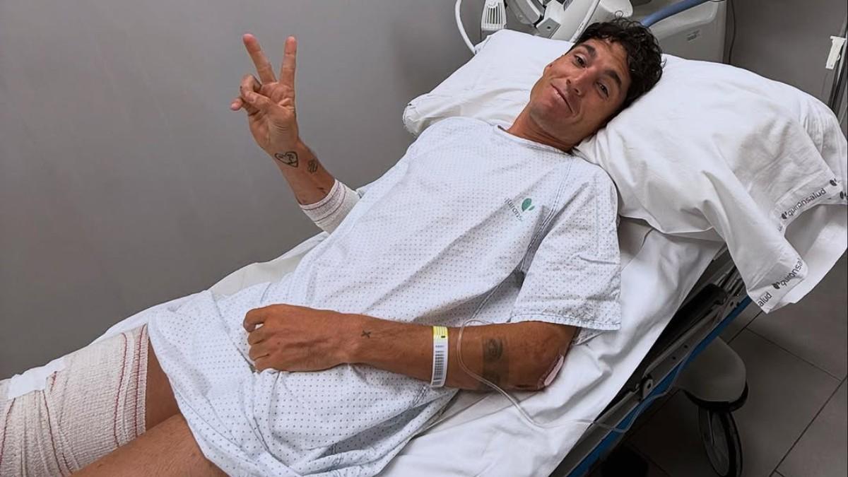 Aleix Epsargaró, tras sufrir una ccidente en bicicleta