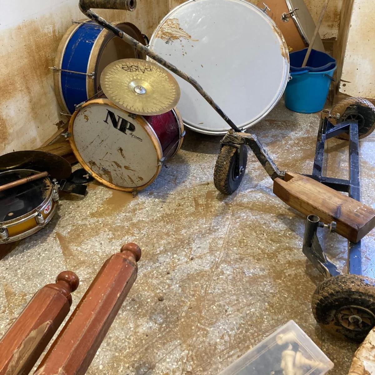 La sede de la Agrupación Santa Cecilia de Sedaví también se vio afectada por la dana.