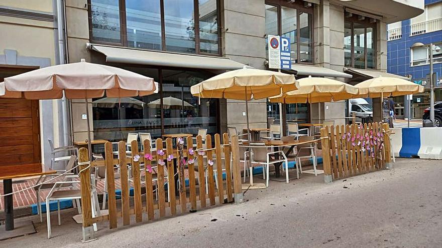 Terraza de un establecimiento en Santa Eulària. | DI