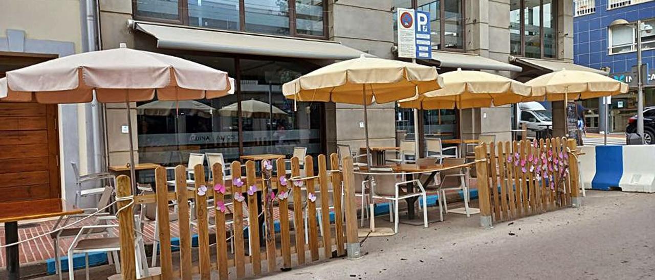 Terraza de un establecimiento en Santa Eulària. | DI