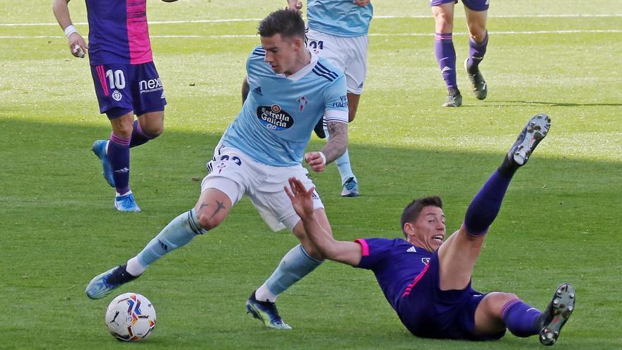Lance del partido de hoy en Balaídos.